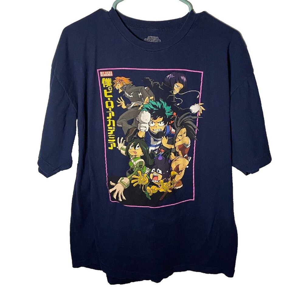 My Hero Academia T-shirt Funimation Navy Blue Anime Size XXL‎